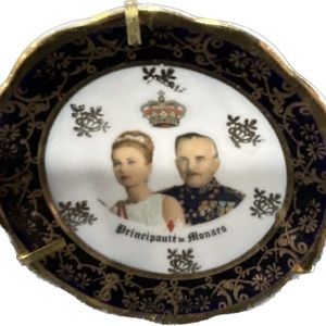 Limoges France 1950s Tiny Royal Commemoration Plate Principaute de Monaco